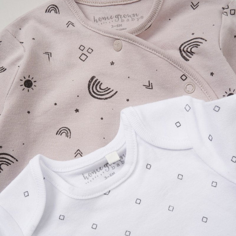 Baby Outfit Gift Set 6pc Organic Cotton - ‘Welcome to the World’