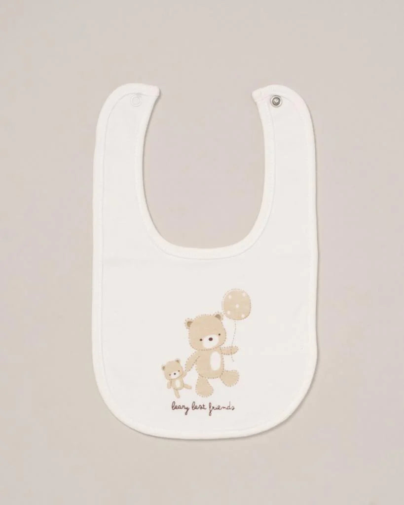 baby bib with beary best friends two bears print