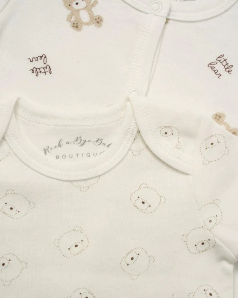 zoom on baby bear print clothing