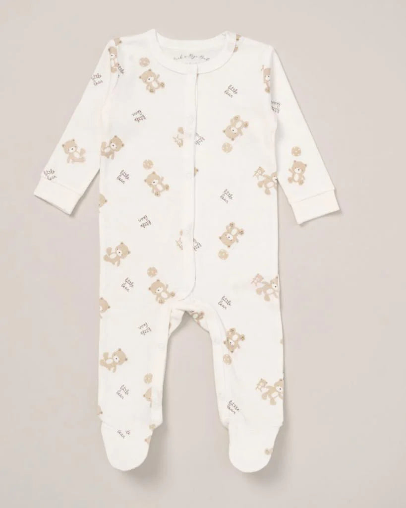 baby sleepsuit with bear print