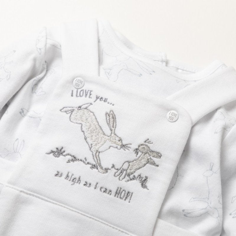 Unisex Bunny Dungaree & Top Outfit Set - Guess How Much I Love You