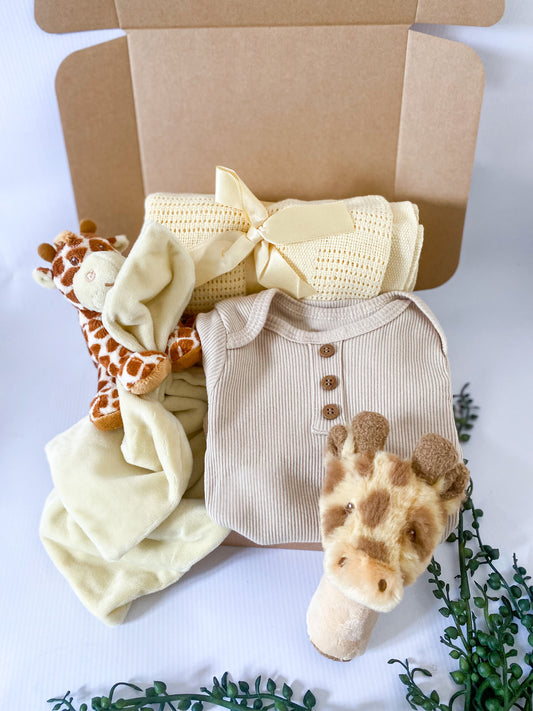 Giraffe Hamper Box | Unisex Baby Shower Gift - Small