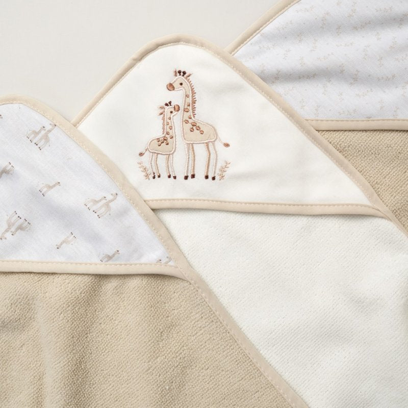 Giraffe Hooded Towel & Washcloth Set