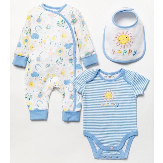 ‘Happy’ 3pc Organic Cotton Outfit Set