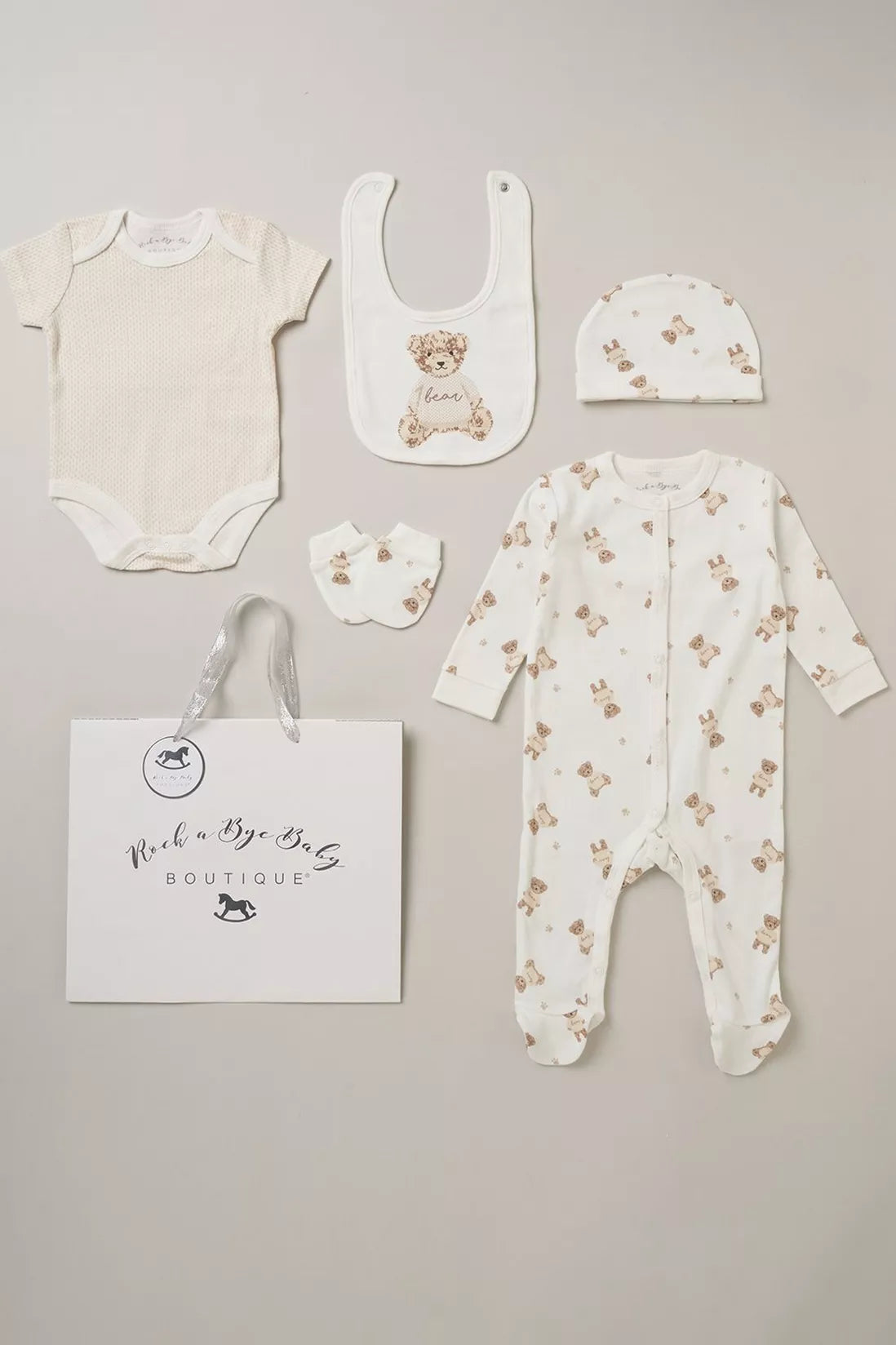 Outfit Gift Set Neutrals Bear Print