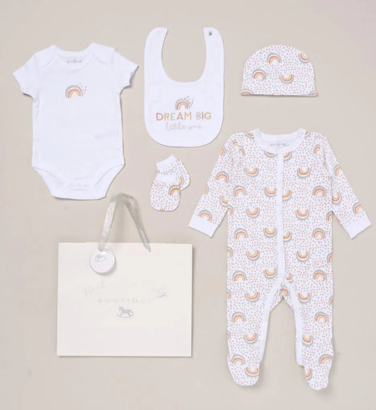 Unisex 'Dream Big Little One' Rainbow Outfit Gift Set