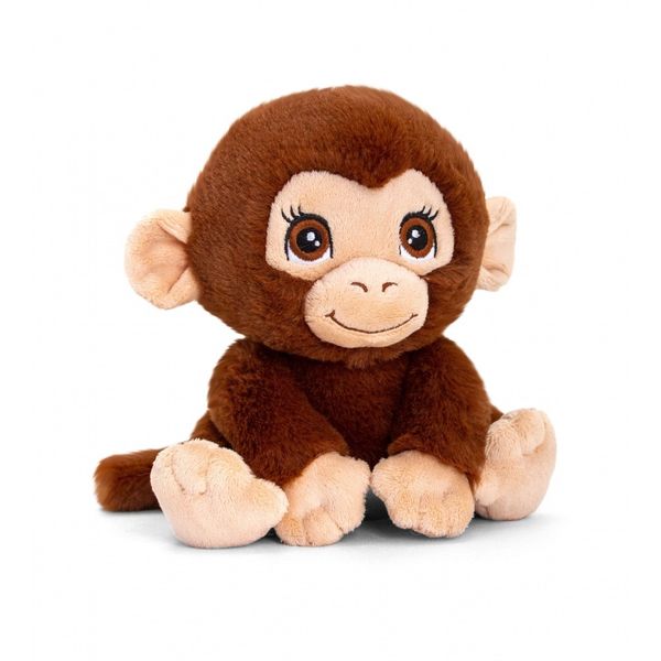 Monkey cuddle toy in seated position