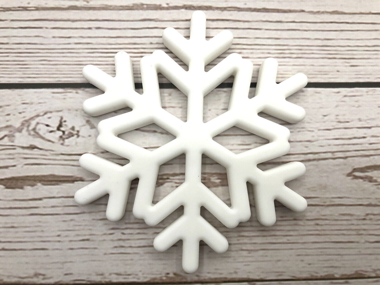 Snowflake Xmas Teether - White