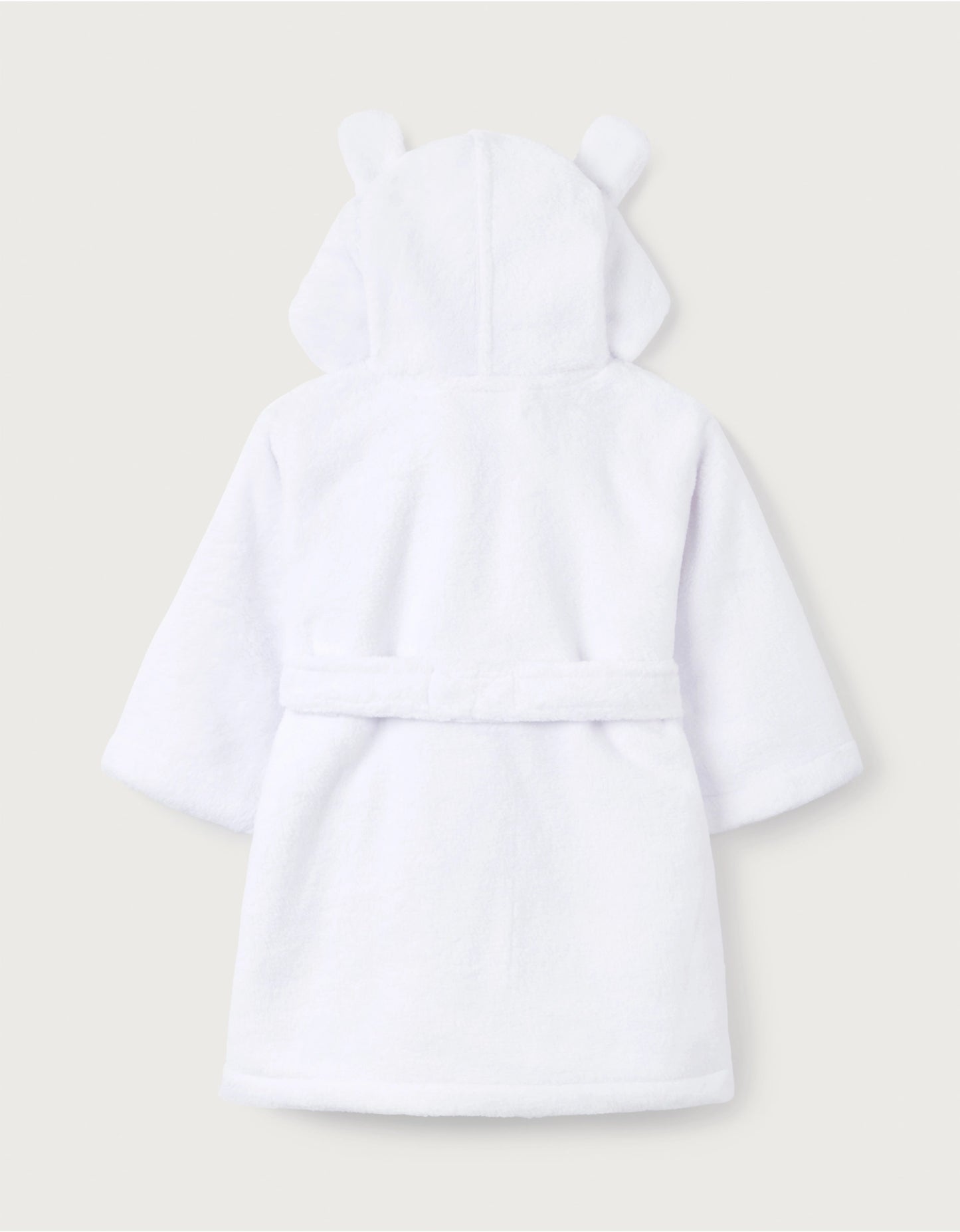 white robe with hood and bear ear design back image